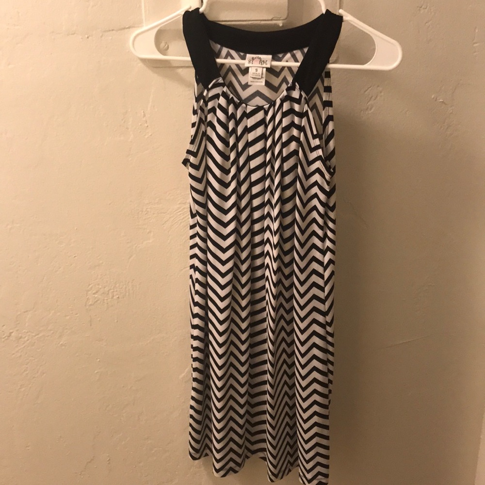 Flowy Black and White Sun Dress